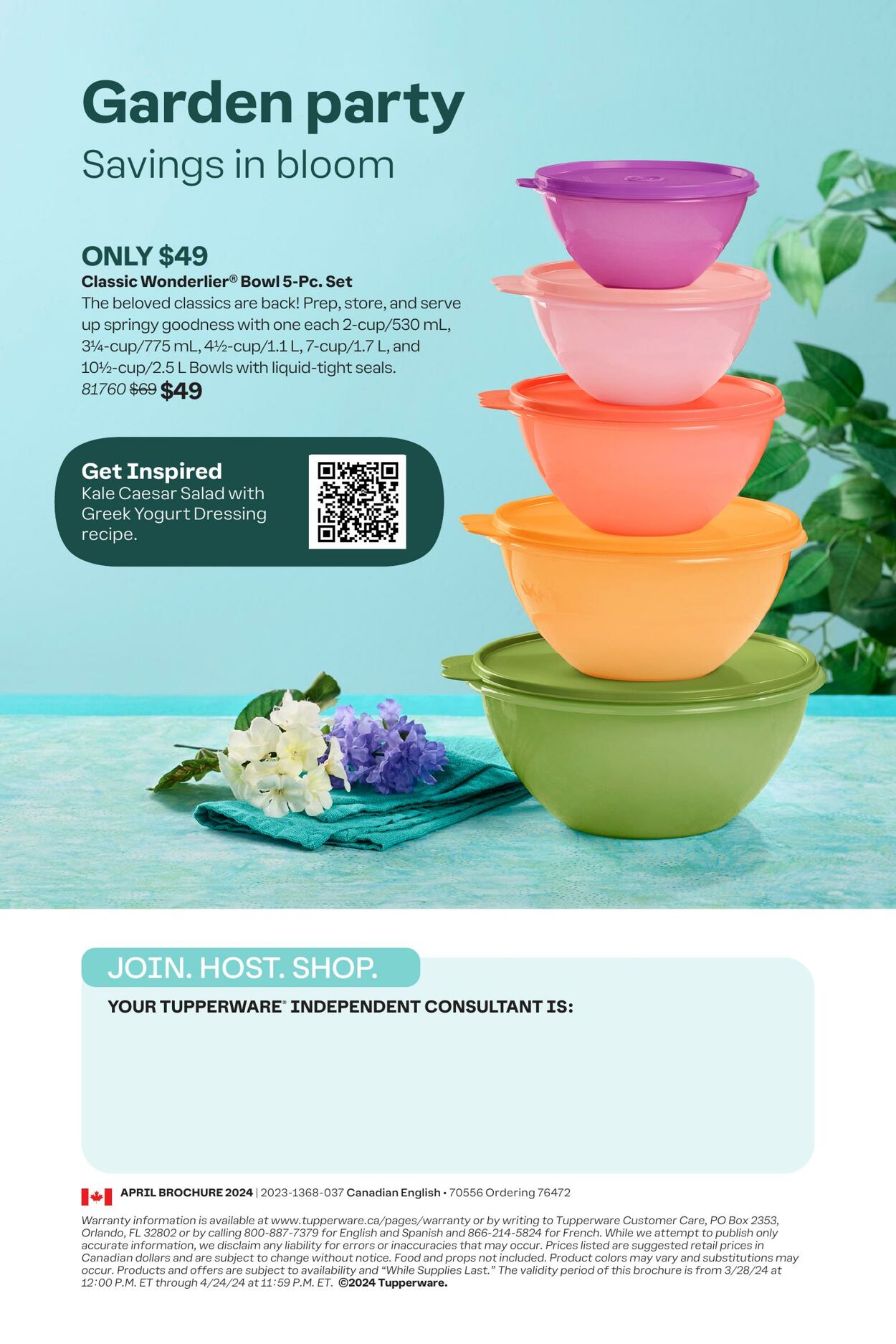 Tupperware Flyer from 03/28/2024