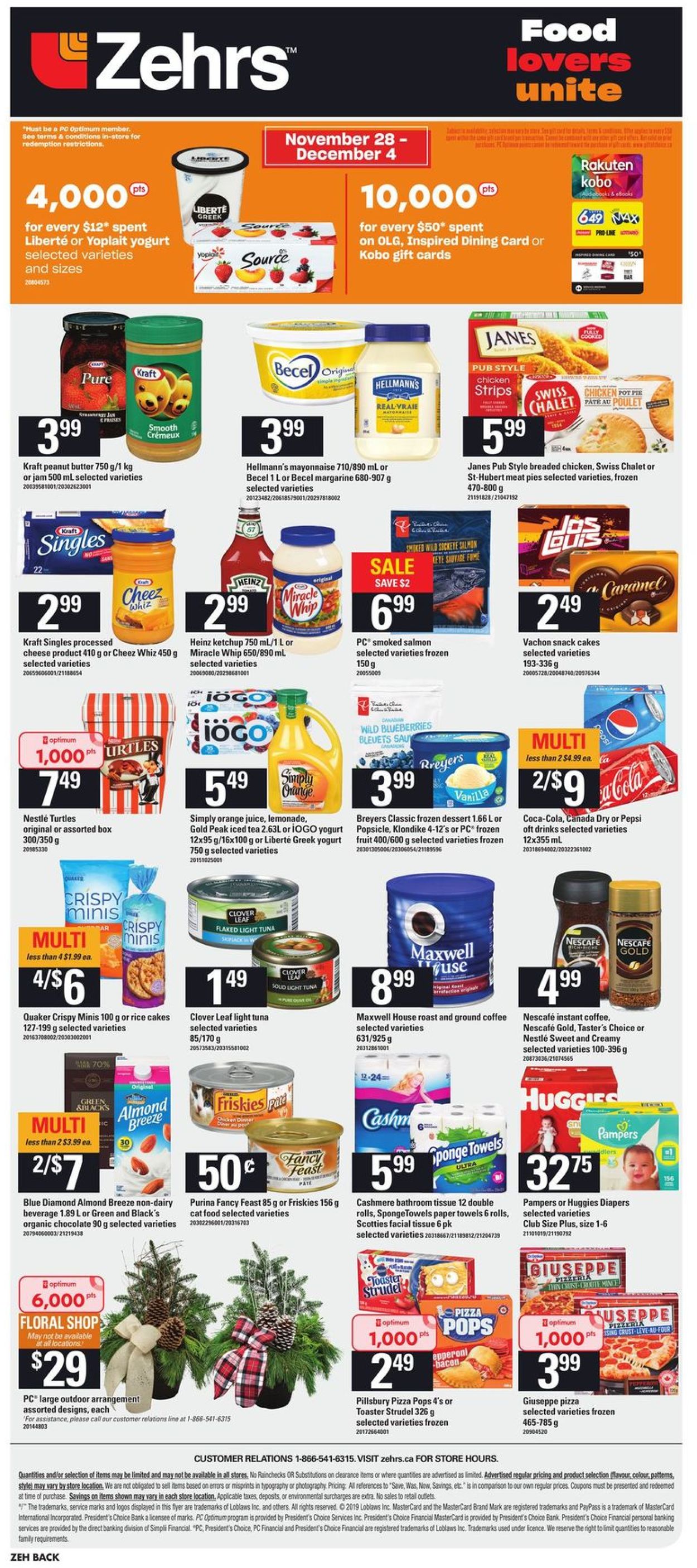 Zehrs Flyer from 11/28/2019