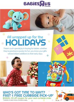 Catalogue Babies''R''Us - Holiday 2020 from 11/12/2020