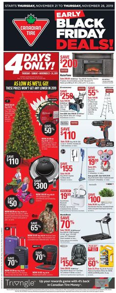 Catalogue Canadian Tire EARLY BLACK FRIDAY DEALS 2019 from 11/21/2019