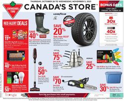 Catalogue Canadian Tire BLACK FRIDAY 2021 from 10/28/2021