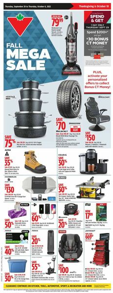 Catalogue Canadian Tire from 09/29/2022