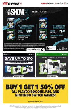 Catalogue EB Games from 04/16/2021