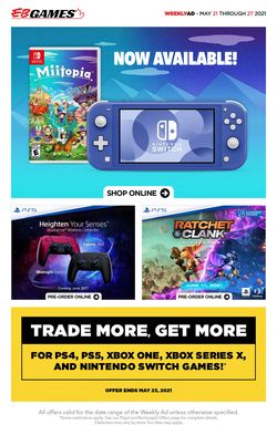 Catalogue EB Games from 05/21/2021