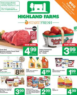 Catalogue Highland Farms from 09/17/2020