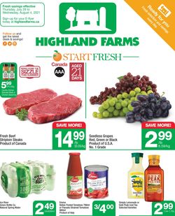 Catalogue Highland Farms from 07/29/2021