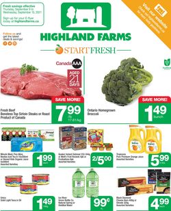 Catalogue Highland Farms from 09/09/2021