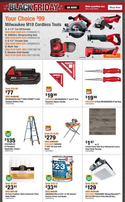Catalogue Home Depot BLACK FRIDAY 2021 from 11/04/2021