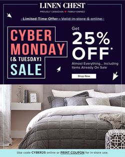 Catalogue Linen Chest - Cyber Monday 2020 from 11/30/2020