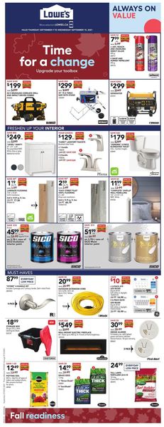 Catalogue Lowes from 09/09/2021