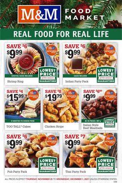 Catalogue M&M Food Market BLACK FRIDAY 2021 from 11/25/2021