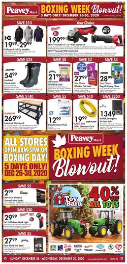 Catalogue Peavey Mart Boxing Week Blowout from 12/26/2020