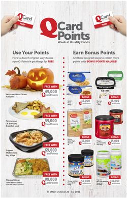Catalogue Quality Foods from 10/25/2021