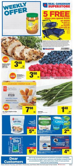 Catalogue Real Canadian Superstore from 04/16/2020