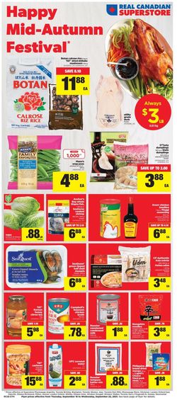Catalogue Real Canadian Superstore from 09/16/2021
