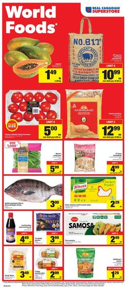 Catalogue Real Canadian Superstore from 07/21/2022