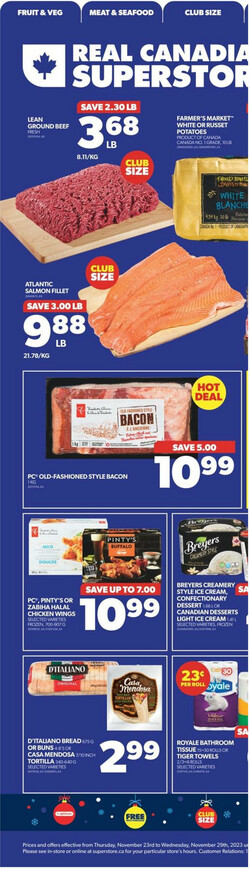 Catalogue Real Canadian Superstore from 11/23/2023
