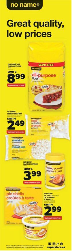 Catalogue Real Canadian Superstore from 11/30/2023