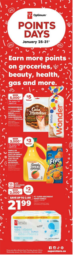 Catalogue Real Canadian Superstore from 01/25/2024