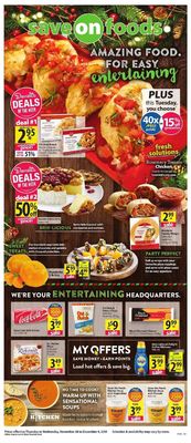 Catalogue Save-On-Foods - HOLIDAY 2019 FLYER from 11/28/2019