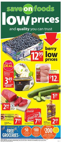 Catalogue Save-On-Foods from 07/22/2021