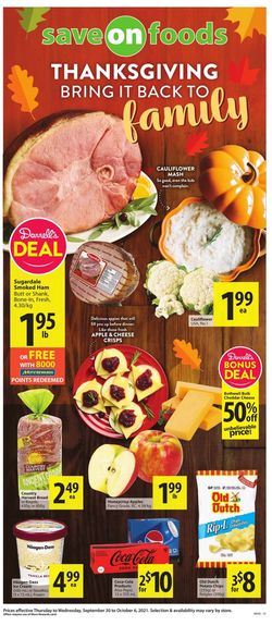 Catalogue Save-On-Foods from 09/30/2021