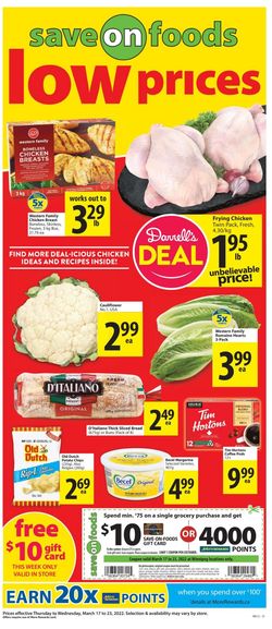 Catalogue Save-On-Foods from 03/17/2022