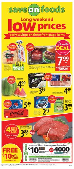 Catalogue Save-On-Foods from 05/19/2022