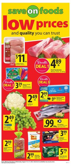 Catalogue Save-On-Foods from 08/11/2022