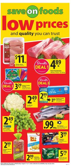 Catalogue Save-On-Foods from 08/11/2022