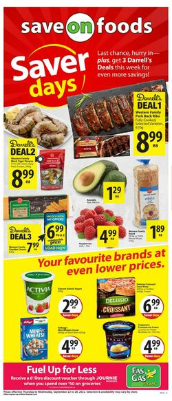 Catalogue Save-On-Foods from 09/22/2022
