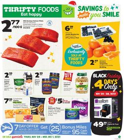 Thrifty Foods Flyer from 11/25/2021