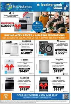 Catalogue Trail Appliances Boxing Week Sale from 12/26/2020
