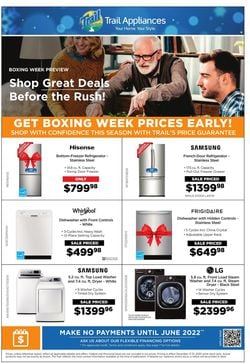 Catalogue Trail Appliances Boxing Week Sale from 12/17/2020