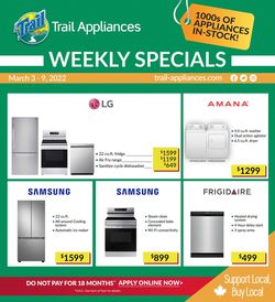 Catalogue Trail Appliances from 03/03/2022