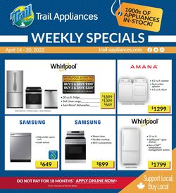 Catalogue Trail Appliances from 04/14/2022