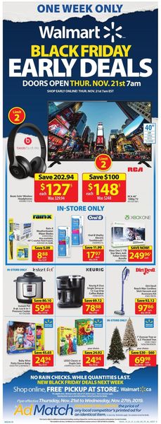 Catalogue Walmart BLACK FRIDAY Early Deals 2019 from 11/21/2019