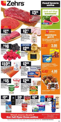 Zehrs Flyer from 08/19/2021