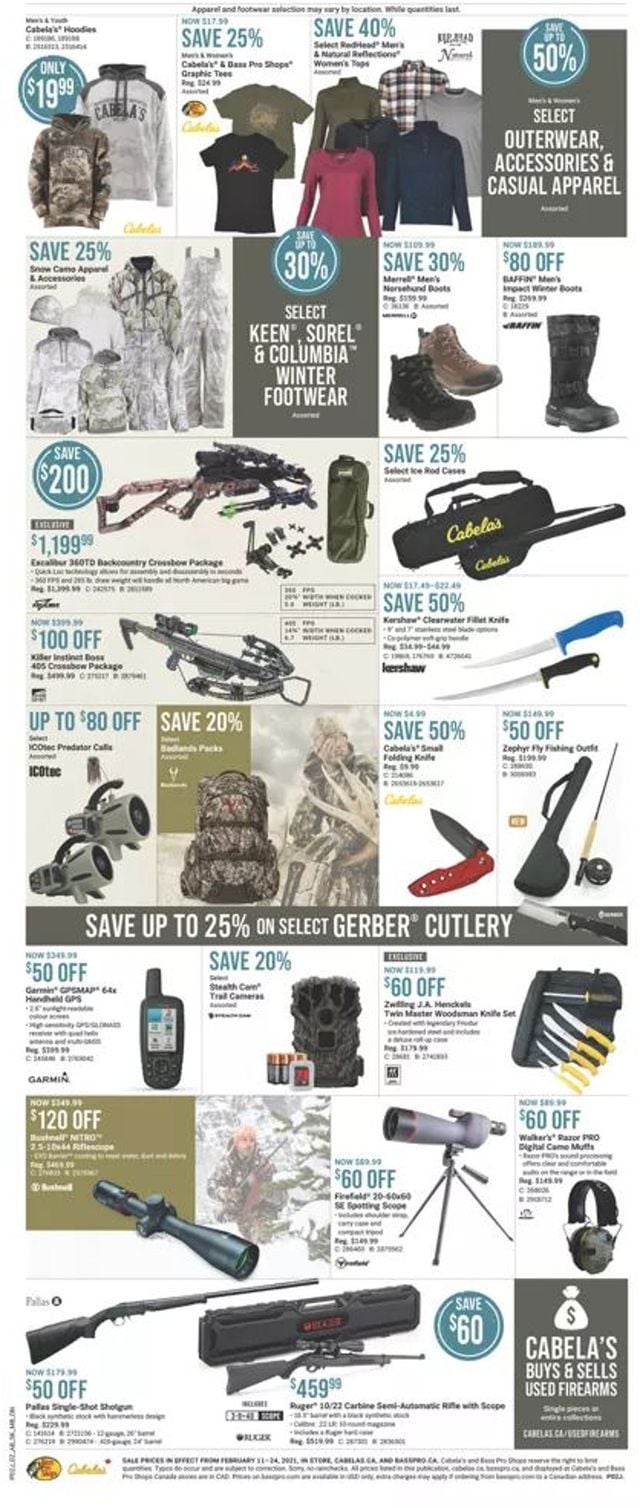 Bass Pro Flyer from 02/11/2021