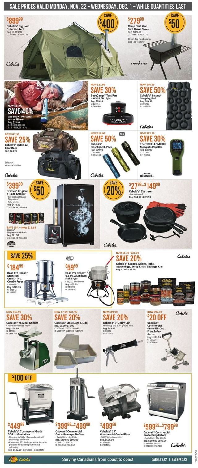 Bass Pro Flyer from 11/22/2021