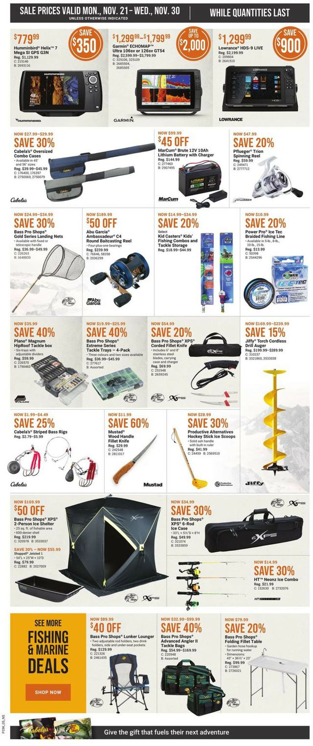 Bass Pro Flyer from 11/21/2022