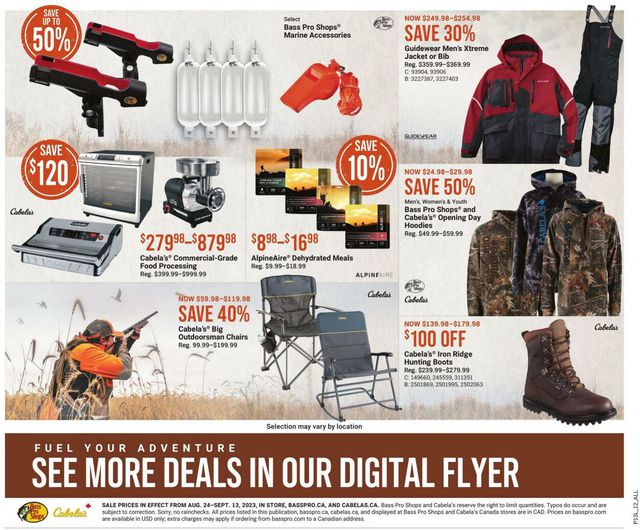 Bass Pro Flyer from 08/24/2023
