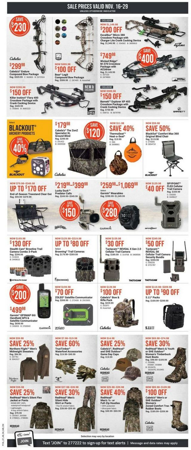 Bass Pro Flyer from 11/16/2023