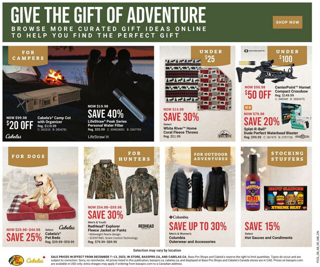 Bass Pro Flyer from 12/07/2023