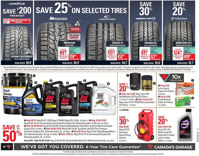 Canadian Tire Flyer from 09/18/2020