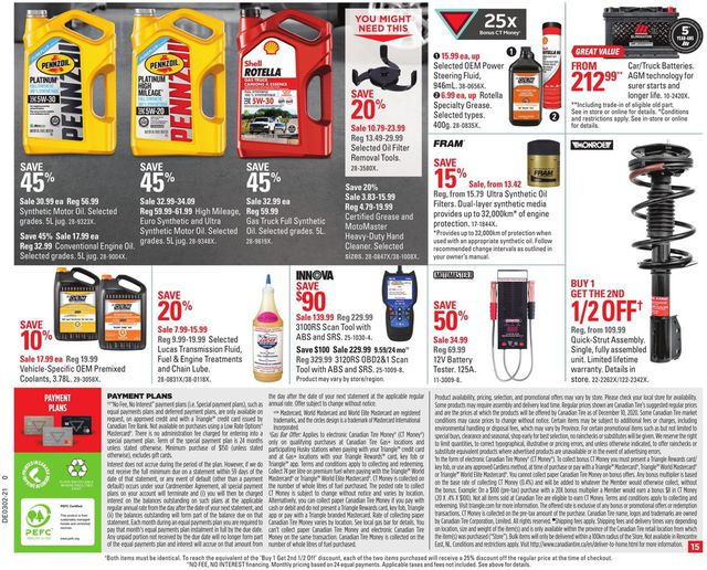 Canadian Tire Flyer from 01/08/2021
