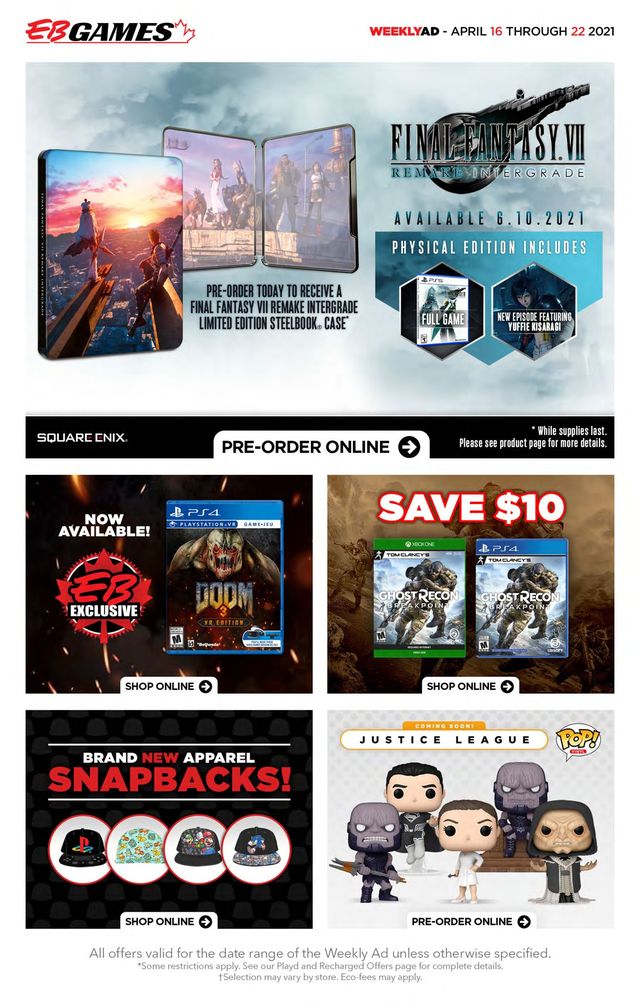 EB Games Flyer from 04/16/2021