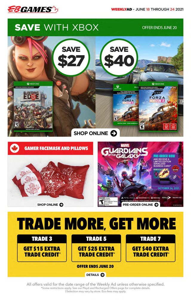 EB Games Flyer from 06/18/2021