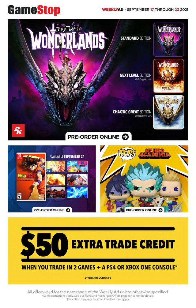 EB Games Flyer from 09/17/2021