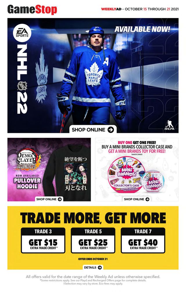 EB Games Flyer from 10/15/2021